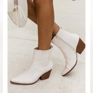 Beige Pink Lily Western Boots